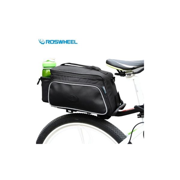 Sakwa rowerowa na bagażnik ROSWHEEL 10L wodoodporna czarna
