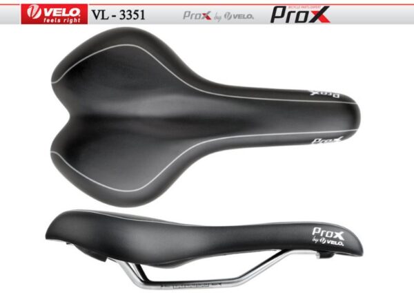 Siodełko rowerowe Velo ProX GEL komfortowe żelowe czarne