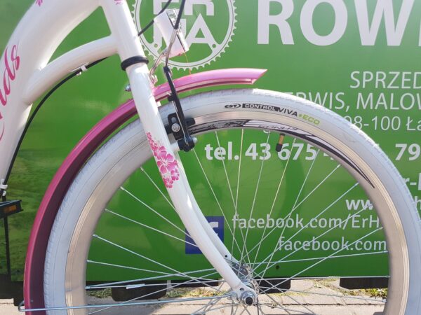 Rower miejski KANDS Giulia 26 3BN biało-różowy