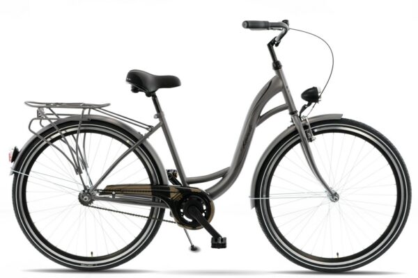 Rower miejski KANDS S-Comfort Velo 28 1 bieg grafitowo-czarny